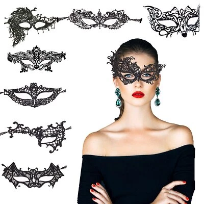 8 Modell Venezianische Maske Sexy Damen Spitze Augenmaske Gothic Maskerade Ge... - Bild 1 von 4