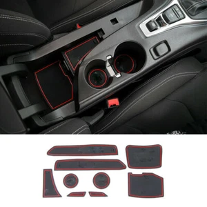 9pcs Auto Door Gate Slot Mats For Honda Chevrolet Camaro 16+ Door Groove Mat Red - Picture 1 of 6