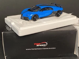 Bugatti Chiron Pur Sport en azul por velocidad máxima - Modelo de resina 1:18 - TS0373 - Imagen 1 de 8