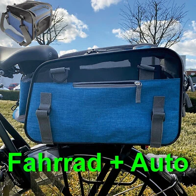 Hunde Katze bis 8 kg 🐶🐱 FAHRRADTASCHE a.f. AUTO PACKTASCHE Transportbox - Bild 1 von 4