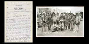 Tom "Silver Tip" Grant - Carta manuscrita 1932 DEADWOOD So Dakota WILD WEST - Imagen 1 de 5
