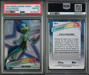 2024 Topps Chrome Disney Future Stars Luca Paguro #FS-4 PSA 10 GEM MT ๐ - Picture 1 of 1