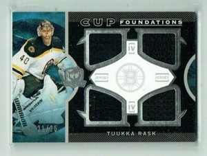 12-13 UD Upper Deck The Cup  Tuukka Rask  /25  Quad Jerseys