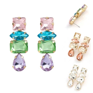 Pendientes para mujer elegante temperamento moda estrás gota de agua joyería niñas - Imagen 1 de 15