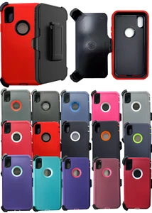 Funda protectora para iPhone XR con clip para cinturón y (clip para cinturón se adapta a Otterbox Defender) - Imagen 1 de 37
