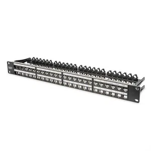 DIGITUS Modular High Density Patch Panel 48Port geschirmt 1HE Rack Stahl Schwarz - Bild 1 von 4