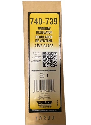 DORMAN 740-739 Power Window Regulator (Regulator Only) For 98-01 Nissan Altima - Image 1 of 4