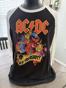 AC/DC Are You Ready? Vintage Langarm T Shirt Rock Metal 90er XL - Bild 1 von 2