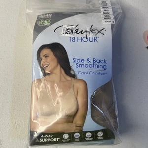 Playtex 18 Hour 38 D Side & Back Smoothing Wirefree Bra TruSUPPORT 4049 Nude - Picture 1 of 6