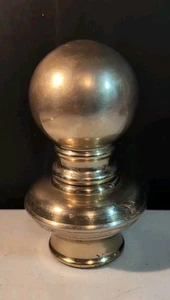 Brass 3" Diameter Ball & Bottom Caps for Brass Beds slide over 2 inch post - Picture 1 of 6