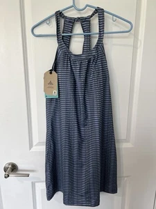 Prana Cantine Dress NWT Gray Blue Wicker Size Small - Picture 1 of 6