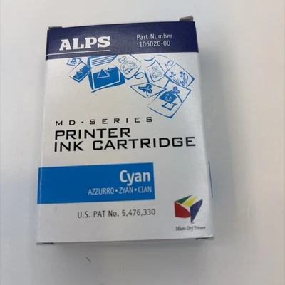 ALPS CYAN MD-SERIES PRINTER INK CARTRIDGE Part #106020-00 - NIB - Image 1 of 4