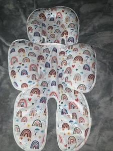 Car Seat Pillow Insert. Boho Rainbow  - Picture 1 of 3