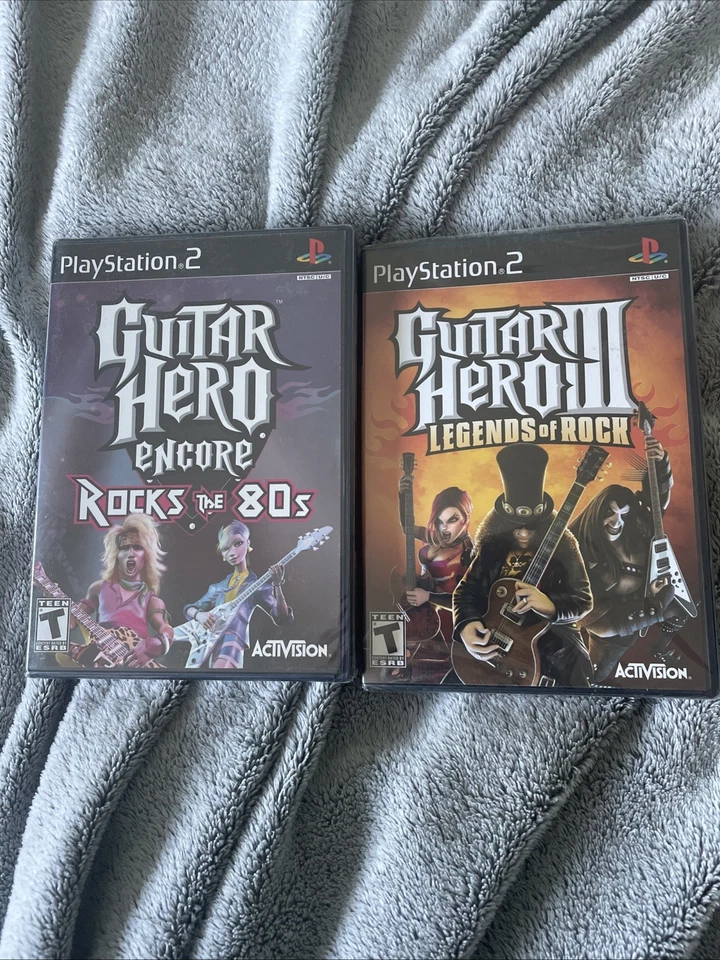 Guitar Hero Bundle For PlayStation 2.  Rock Of The 80s And Legends Of Rock - Image 1 of 4