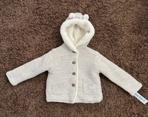 Carter’s Baby Sherpa-Lined Hooded Jacket 24 Months – Zip-Up with Ears SOLD OUT - Picture 1 of 12