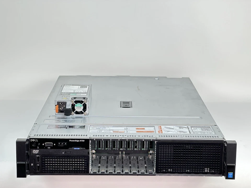 Dell R730 8x SFF Intel Xeon E5-2650V3 16GB No SSD/HDD 750W PSU 4x 1GbE H730 iD8 - Image 1 of 4