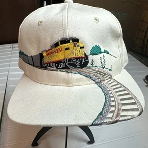 Cappello vintage Union Pacific ferrovia snapback treno panna anni 90 ricamato - Foto 1 di 4