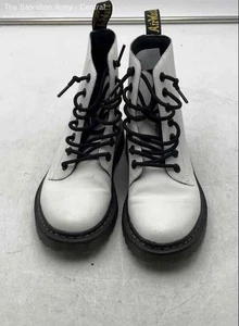 Dr. Martens Womens Air Wair Luana White Leather Round Toe Combat Boots Size 6 - Picture 1 of 6
