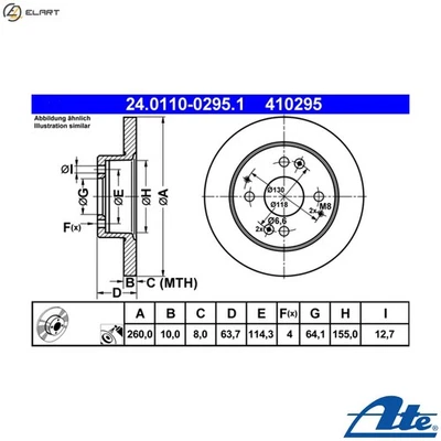 2x BRAKE DISC 24.0110-0295.1 FOR HONDA ACCORD/VI/Hatchback/Mk/VII F18B2 1.9L - Image 1 of 4