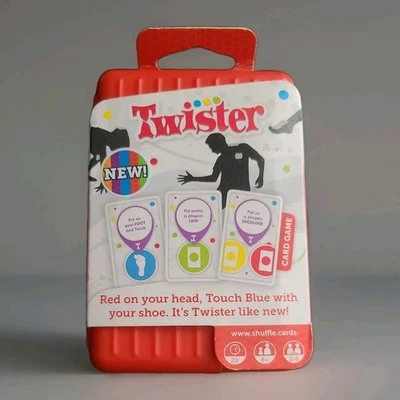 Hasbro - Shuffle - Twister - Red Box - Travel Family game -  2015 - COMPLETE VGC - Image 1 of 4