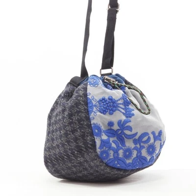 Bolso Bandolera SACAI Transformable Mezcla Tela Lana Cordón Cubo Foto 1 de 4