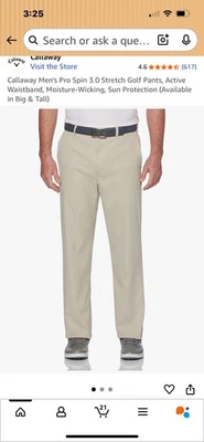 Mens Calloway PRO SPIN 3.0 Active Waistband Golf Pants 30x32 - Image 1 of 4