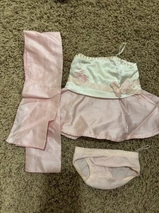 Build A Bear Pink White Gown w Sequence Shawl Sash and Briefs RARE Retired #34 - Picture 1 of 4