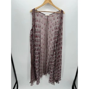 Weiche Umrandung Staubwedel Kimono Damen Lila Boho Chiffon Oversize Gr. S/M - Bild 1 von 9