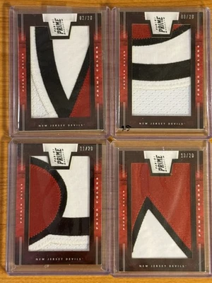 ✅ ¡4 tarjetas Patrik Elias! Parches Jumbo Panini Prime #47/20 New Jersey Devils Foto 1 de 3