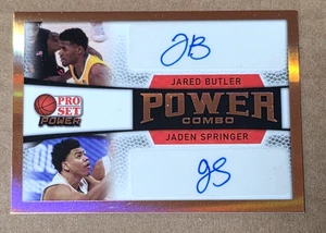 2022 Leaf Pro Set Power Jared Butler & Jaden Springer Power Combo Dual Auto - Picture 1 of 2
