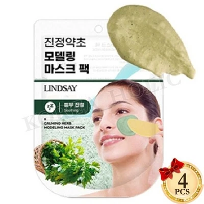 LINDSAY Modeling Mask Pack 28g #Calming Herb x 4EA Jelly Mask Korean Cosmetics - Image 1 of 4