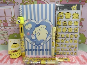 Pompompurin A5 Notebook Stickers Highlighter Pen Pencil Rubber Ruler Stationary - Picture 1 of 6