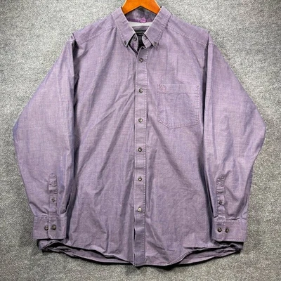 Ariat Pro Series Western Shirt Men's XL Purple Geometric Allover Cowboy Rodeo - Image 1 of 4