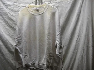 Vintage Jerzees Activewear Unisex Mens XL White Long Sleeve Cotton Poly Sweater - Bild 1 von 3