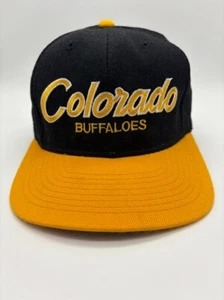 Colorado Buffaloes Sports Specialties Hat Black Gold ORIGINAL CU LOGO WOOL! 1984 - Picture 1 of 16