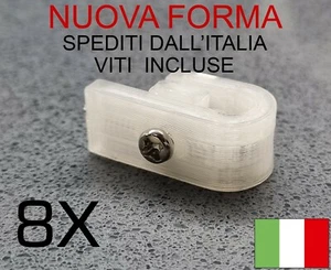 16 supporti SEMI TRASPARENTE per quattro ripiani aggiuntivi vetrina IKEA DETOLF - Foto 1 di 5