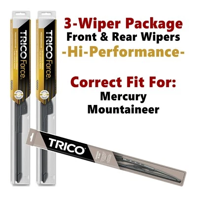 Wipers 3-Pack Hi-Performance fits 2002-2004 Mercury Mountaineer - 25220x2/30160 Foto 1 de 4
