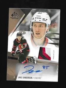 JAKE SANDERSON 2023-24 SP Game Used #83 Authentic premium PATCH Auto /25 - Picture 1 of 2