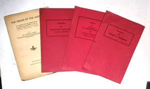 Lot Of 4 1920-30s Masonic Address Speech Freemasonry History Fraternal Org Mason - Picture 1 of 5
