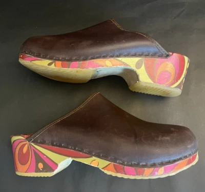 Zuecos retro totalmente hechos a mano | W 8,5 | Madera | Firmado por artista | ¿Decoración?  | ÚNICO Foto 1 de 4