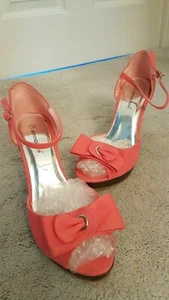 "Atmosphere" Brand Heeled Wedge Sandals, Pink & Silver, Size 7 UK (40), New. - Picture 1 of 9