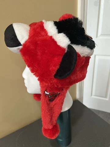 Chicago BULLS Plush Dangle NBA Sock Monkey Hat NWT by Forever Collectibles Cover