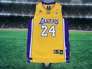 Los Angeles Lakers Kobe Bryant #24 Jersey Youth Adidas Sz Medium 10/12 Preowned - Picture 1 of 12