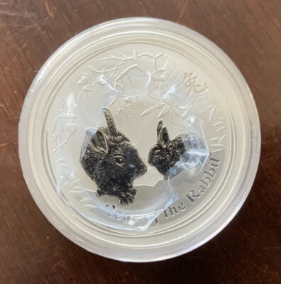 2011 $2 Australia  2 oz Silver Coin Year of the Rabbit From Perth Mint Roll - Image 1 of 4