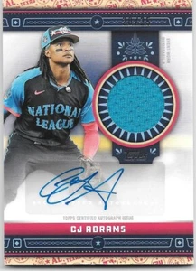 2024 Topps Update Series CJ ABRAMS  All-Star Stitch Autograph 20/25 - Picture 1 of 2