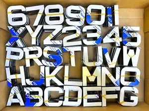 METRO IRISH 4D 3 mm lettere e numeri neri lucidi per targhette numeriche e sfuse x350 - Foto 1 di 13
