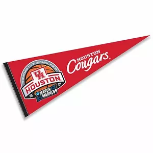 Houston Cougars 2024 March Basketball Madness Pennant Flag Banner - Picture 1 of 4