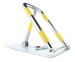 Pali di Parcheggio Blocco Parcheggio Pali di Bloccaggio Pieghevole "SLON" Acciaio Zincato/Giallo - Foto 1 di 4