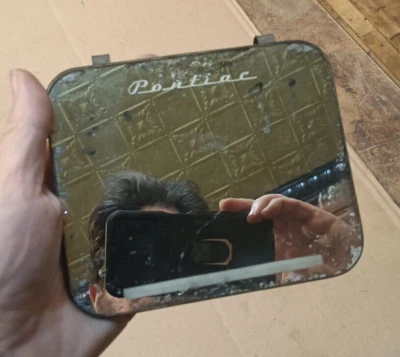 винтажный аксессуар Pontiac сценарий зажим на солнцезащитный козырек туалетное зеркало 40-х 50-х GM - Изображение 1 из 3