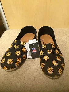 Pittsburgh Steelers NFL Pattern Slip On Canvas Shoes Slippers/Sneakers small 5-6 - Picture 1 of 3